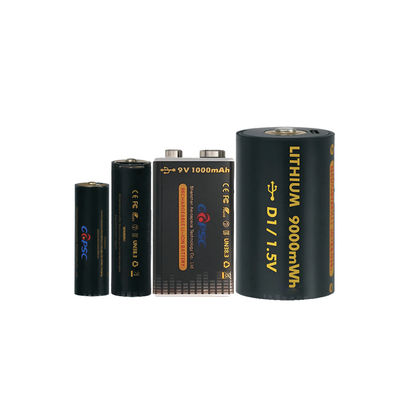 1.5V 6000mwh~9000mwh USB baterai lithium-ion isi ulang