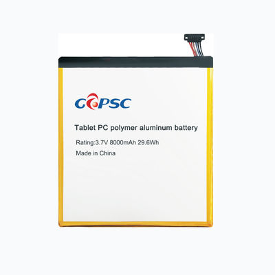 3.7V8000mAh Tablet PC polymer aluminium baterai